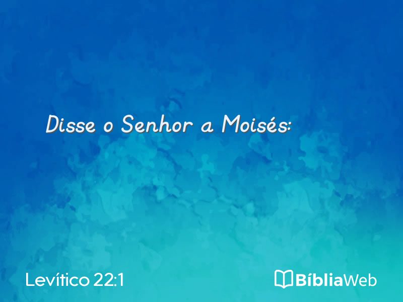 Levítico 22:1 em imagem para compartilhar