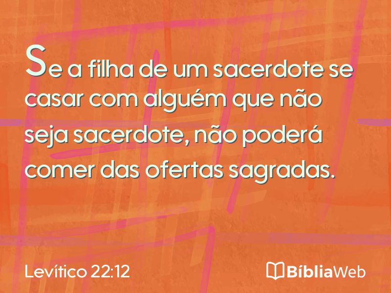 Levítico 22:12 em imagem para compartilhar
