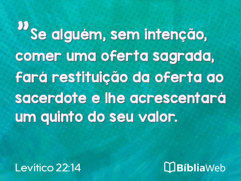 Levítico 22:14 em imagem para compartilhar