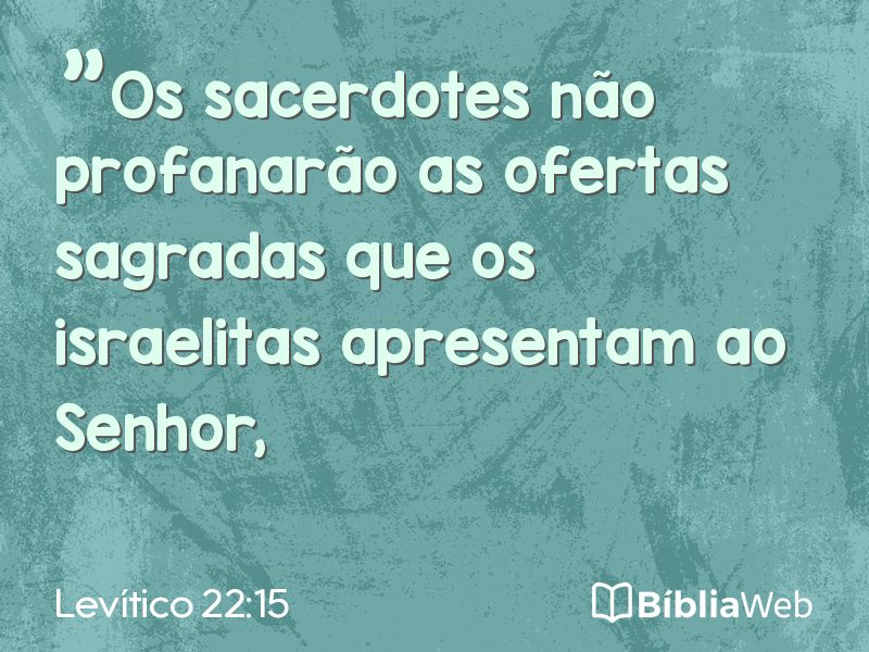 Levítico 22:15 em imagem para compartilhar