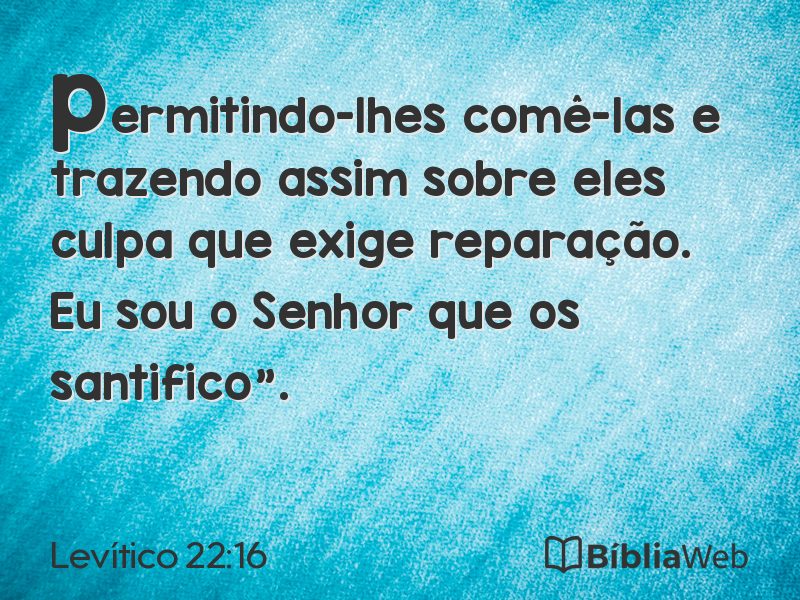 Levítico 22:16 em imagem para compartilhar