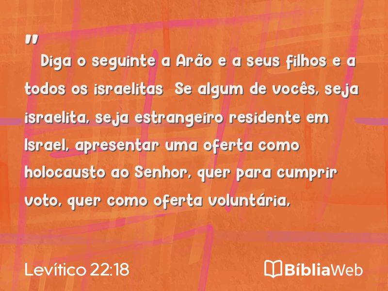 Levítico 22:18 em imagem para compartilhar