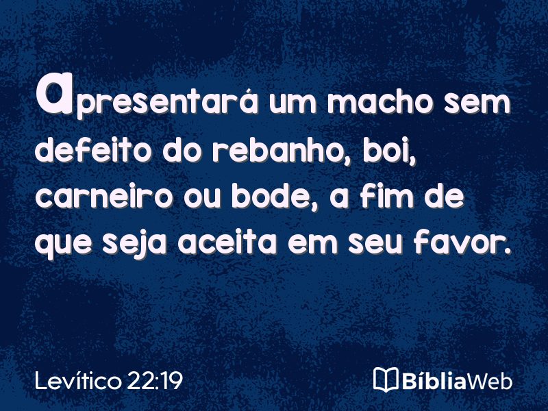 Levítico 22:19 em imagem para compartilhar