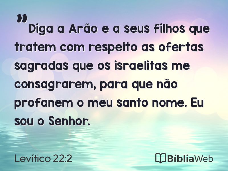 Levítico 22:2 em imagem para compartilhar