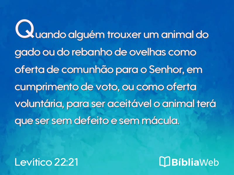 Levítico 22:21 em imagem para compartilhar