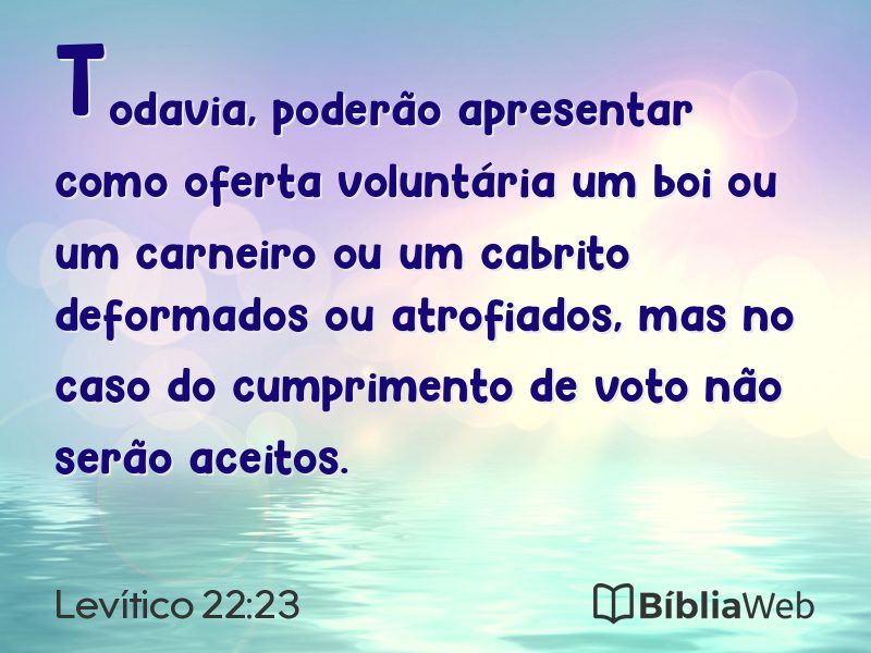 Levítico 22:23 em imagem para compartilhar