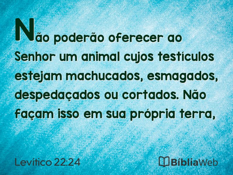 Levítico 22:24 em imagem para compartilhar