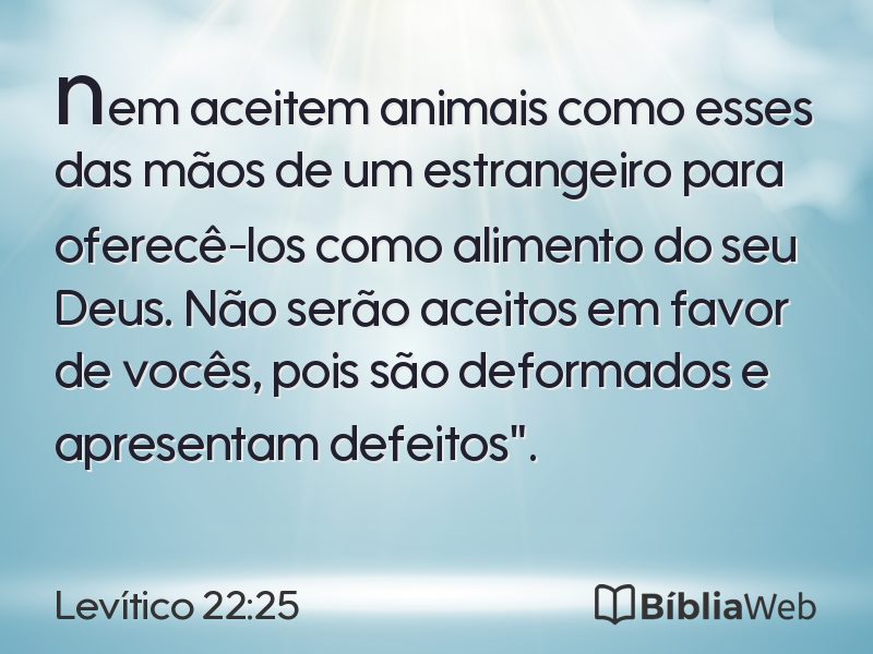 Levítico 22:25 em imagem para compartilhar
