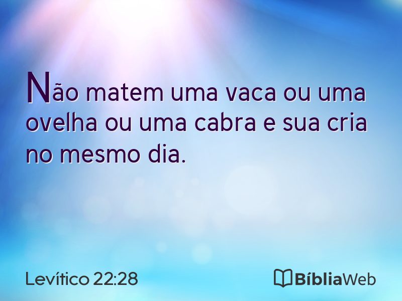 Levítico 22:28 em imagem para compartilhar