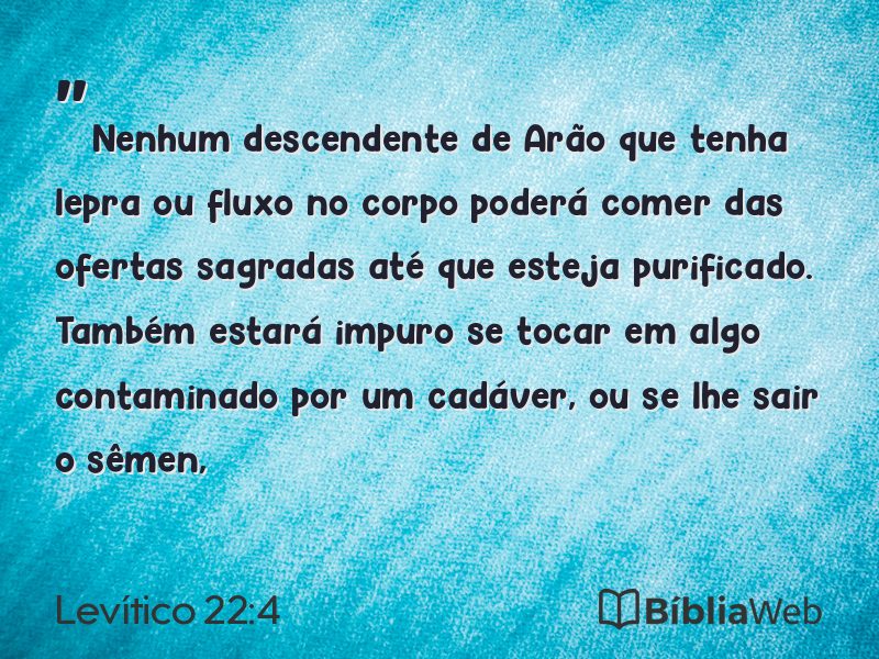 Levítico 22:4 em imagem para compartilhar