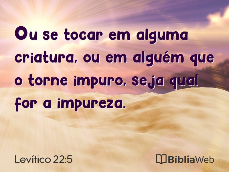 Levítico 22:5 em imagem para compartilhar