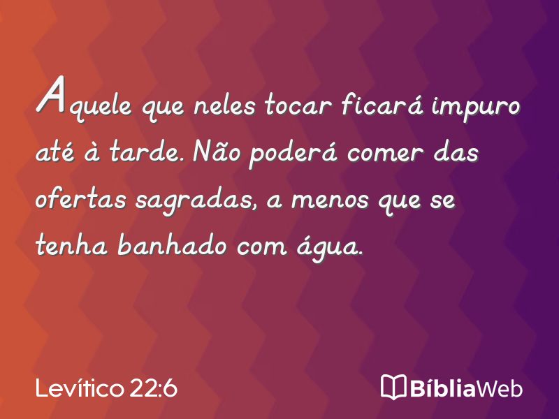 Levítico 22:6 em imagem para compartilhar