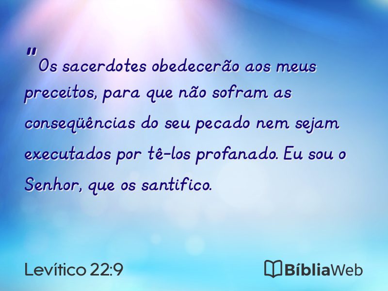 Levítico 22:9 em imagem para compartilhar