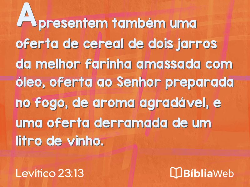 Levítico 23:13 em imagem para compartilhar