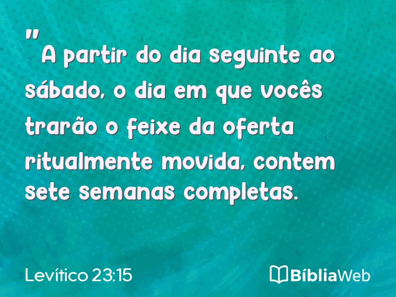 Levítico 23:15 em imagem para compartilhar