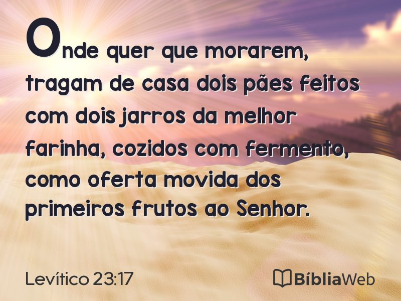 Levítico 23:17 em imagem para compartilhar