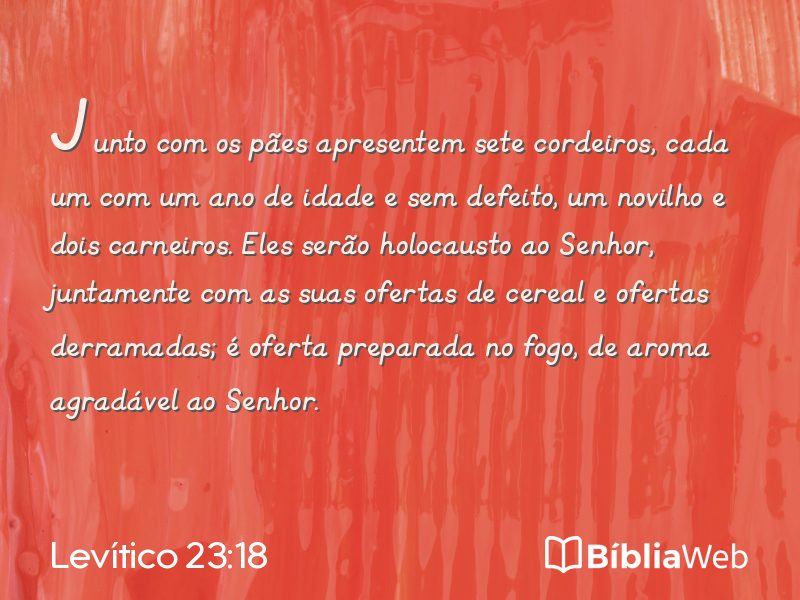 Levítico 23:18 em imagem para compartilhar