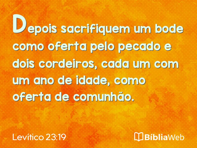 Levítico 23:19 em imagem para compartilhar