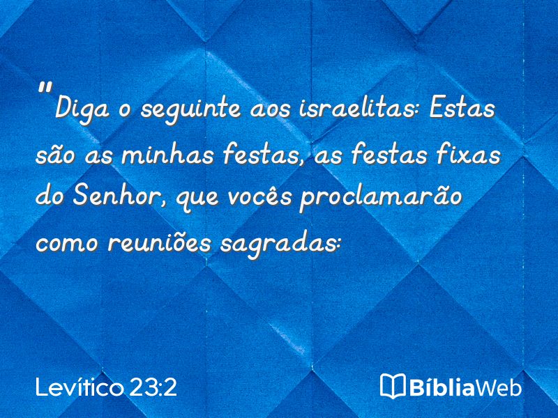 Levítico 23:2 em imagem para compartilhar