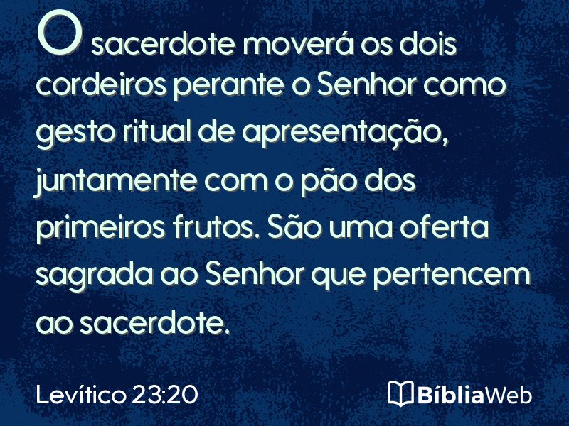 Levítico 23:20 em imagem para compartilhar