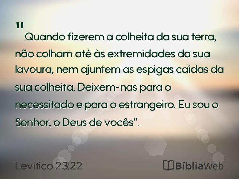 Levítico 23:22 em imagem para compartilhar