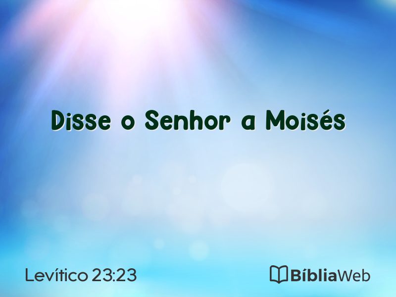 Levítico 23:23 em imagem para compartilhar