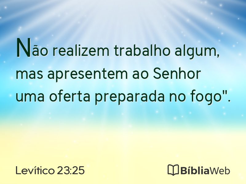 Levítico 23:25 em imagem para compartilhar