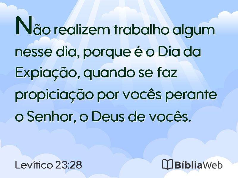 Levítico 23:28 em imagem para compartilhar