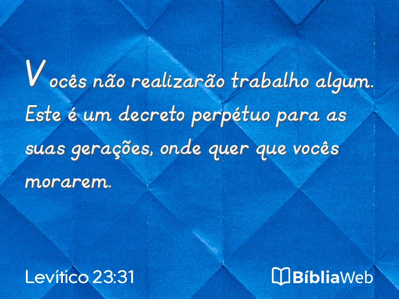 Levítico 23:31 em imagem para compartilhar