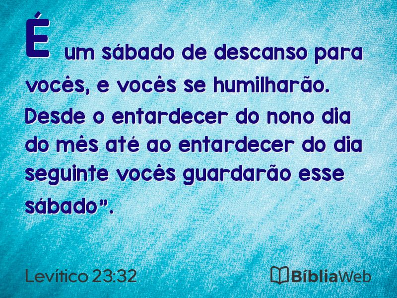 Levítico 23:32 em imagem para compartilhar