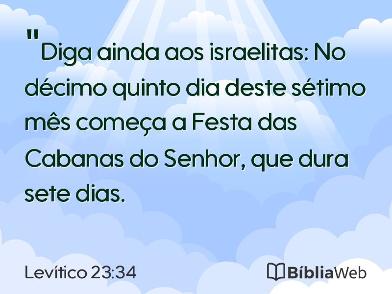 Levítico 23:34 em imagem para compartilhar