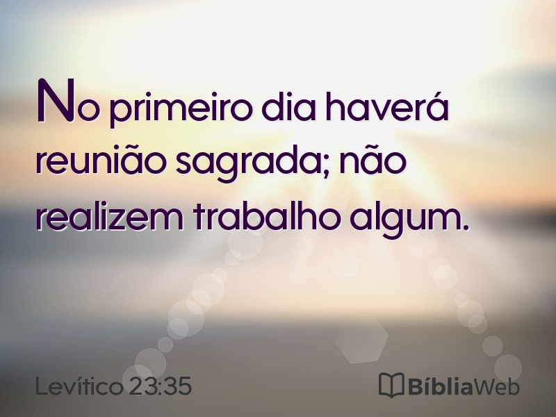 Levítico 23:35 em imagem para compartilhar