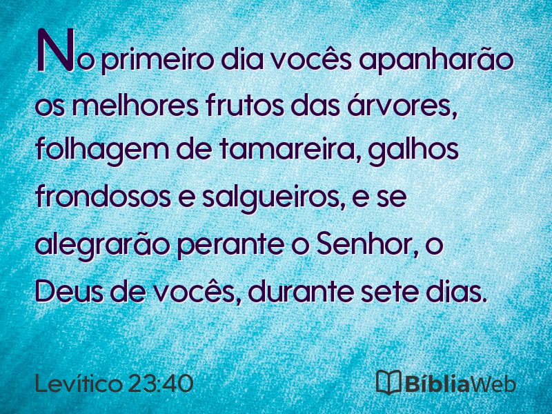 Levítico 23:40 em imagem para compartilhar