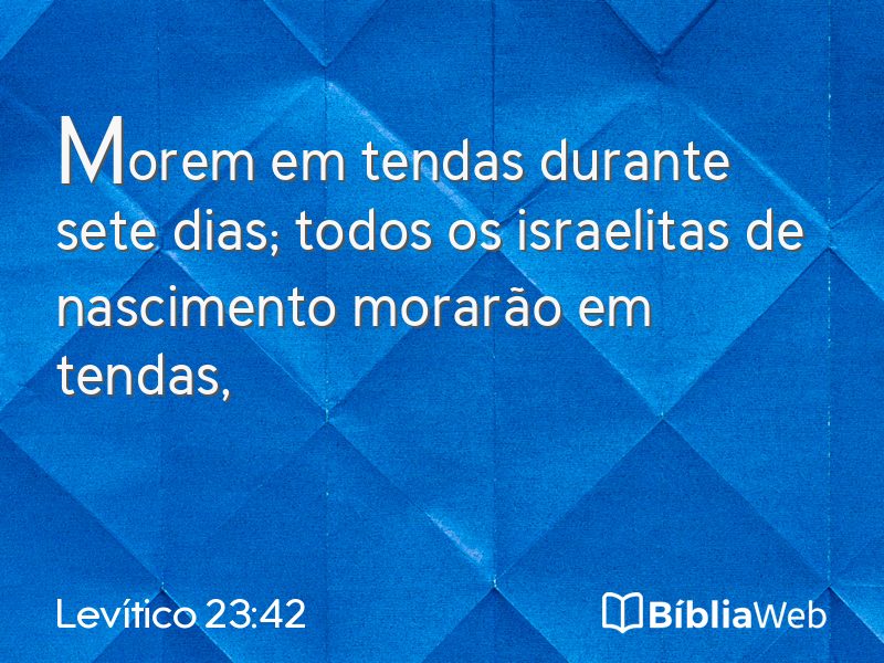 Levítico 23:42 em imagem para compartilhar