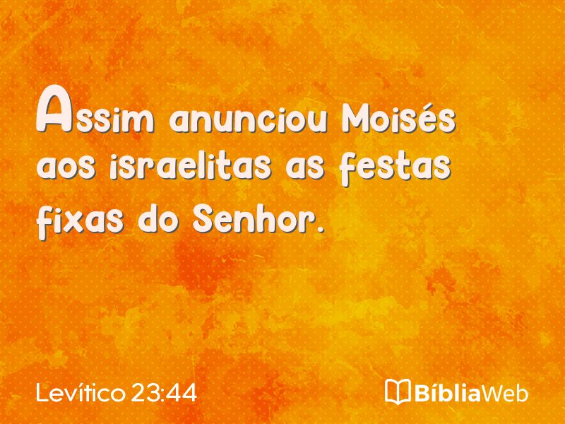 Levítico 23:44 em imagem para compartilhar