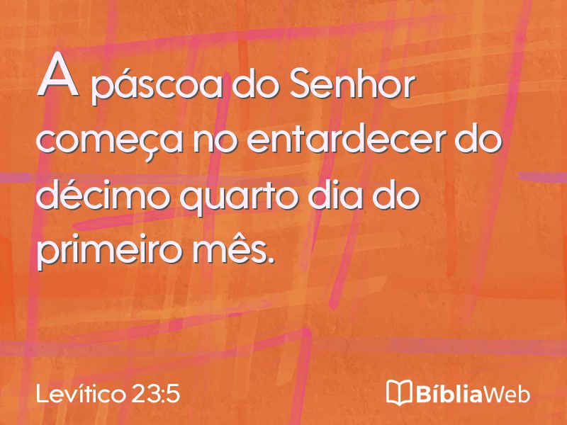 Levítico 23:5 em imagem para compartilhar