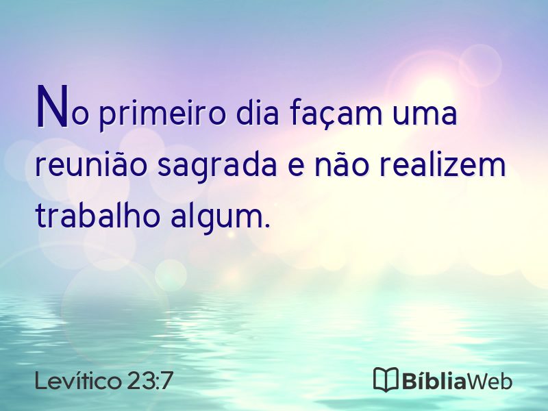 Levítico 23:7 em imagem para compartilhar