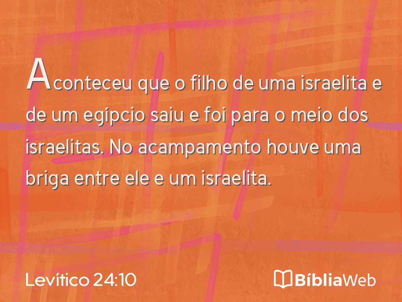 Levítico 24:10 em imagem para compartilhar