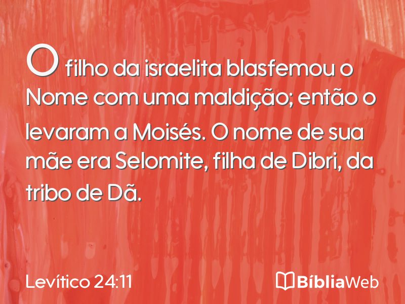 Levítico 24:11 em imagem para compartilhar