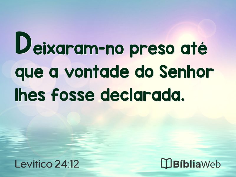 Levítico 24:12 em imagem para compartilhar