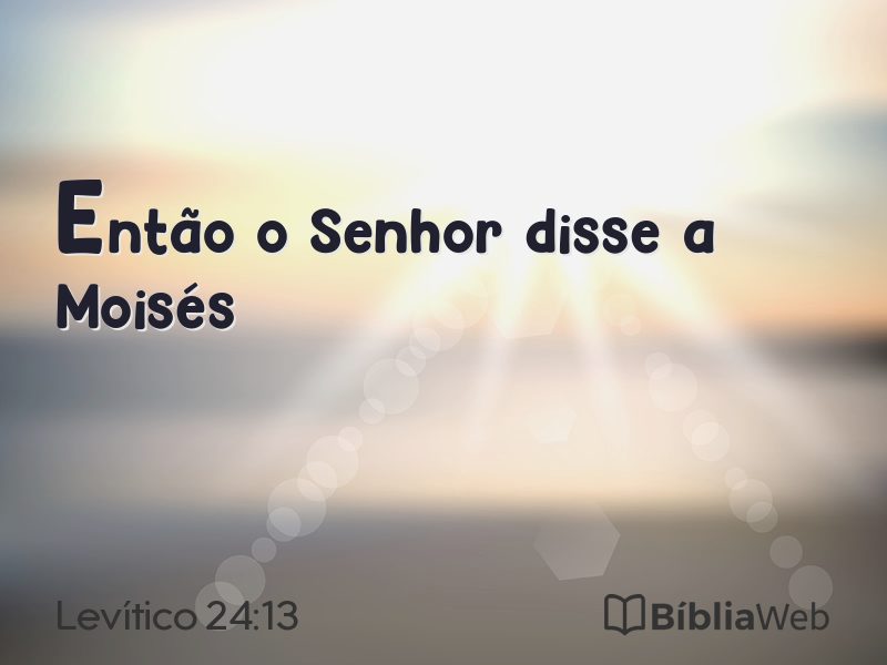 Levítico 24:13 em imagem para compartilhar