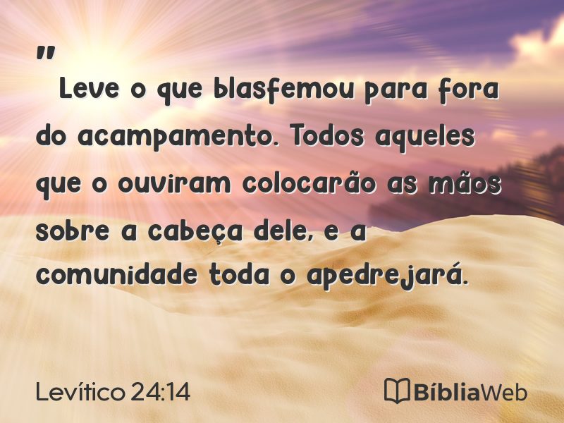 Levítico 24:14 em imagem para compartilhar