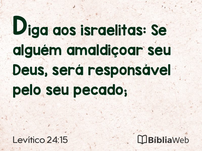 Levítico 24:15 em imagem para compartilhar
