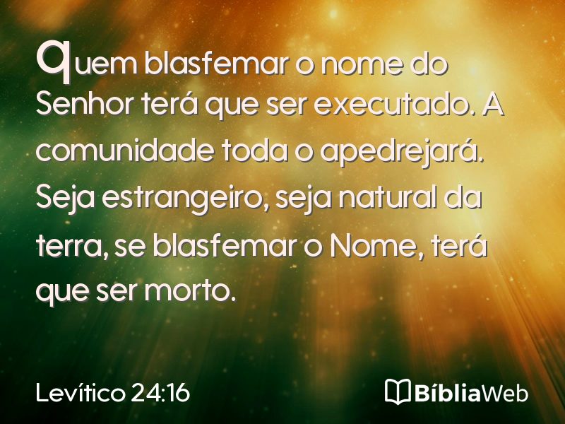 Levítico 24:16 em imagem para compartilhar