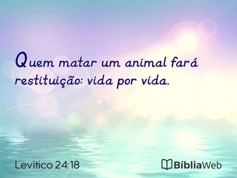 Levítico 24:18 em imagem para compartilhar