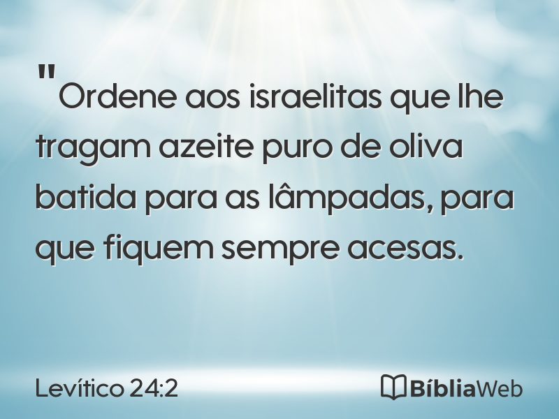 Levítico 24:2 em imagem para compartilhar