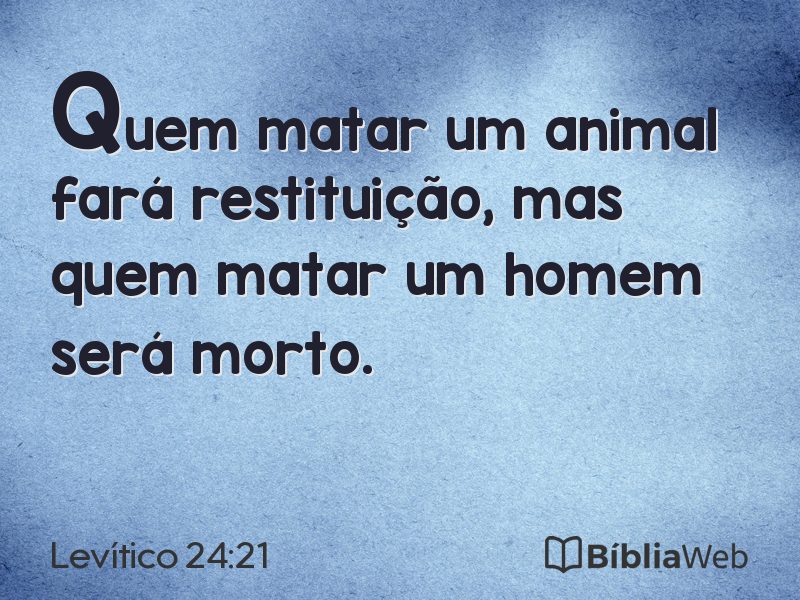 Levítico 24:21 em imagem para compartilhar