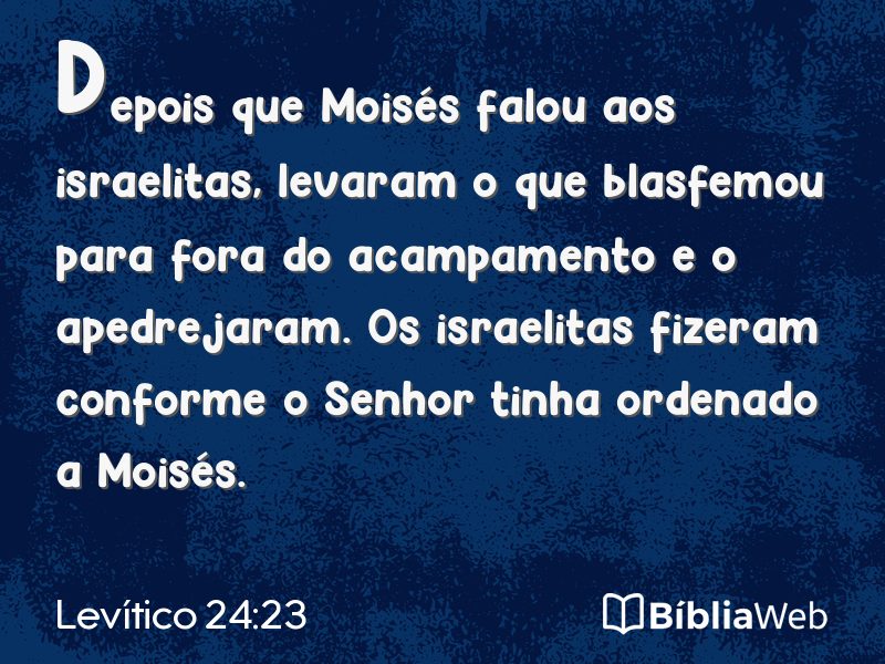Levítico 24:23 em imagem para compartilhar