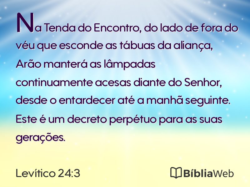 Levítico 24:3 em imagem para compartilhar