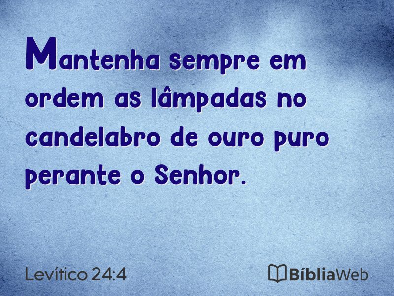 Levítico 24:4 em imagem para compartilhar
